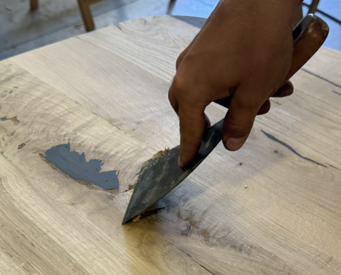 Fibre+ aangebracht door meubelmaker